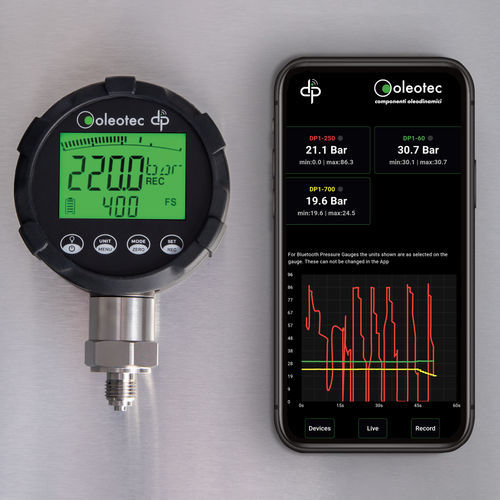 Digitales Manometer - DP1 series - Oleotec S.r.l. - G 1/4 / Edelstahl / Bluetooth