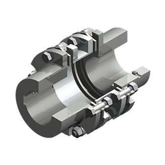 Scheibenkupplung - 314  - Maschinenfabrik Mönninghoff GmbH & Co. KG - doppelt / Edelstahl / Welle