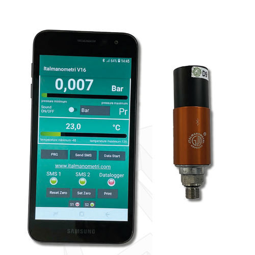 Bluetooth-Druckmessumformer - R.B.T. - Italmanometri S.r.l - BSP 1/4 / Edelstahl / Kunststoff