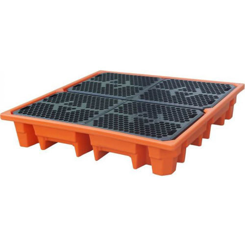 Auffangpalette für 4 Fässer - FP-TEW series - FACH-PAK - für 2 Fässer / für 1 Fass / Kunststoff