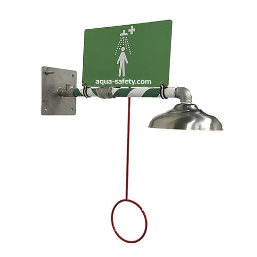 Wandmontierte Sicherheitsdusche - WM1 - Aqua Safety Showers Internatioanl - für den Innenraum / für gefährliche Umgebungen / für Außenbereich