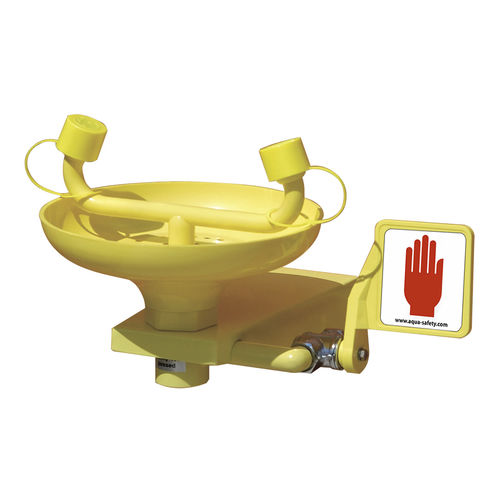 Wandmontierte Augendusche - EB1M - Aqua Safety Showers Internatioanl - Kunststoff / für gefährliche Umgebungen / für den Innenraum