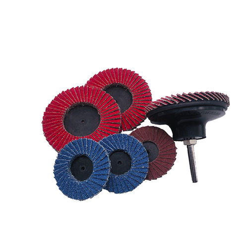 Lamellenscheibe für Edelstahl - DanYang Rigo Abrasives Co., Ltd. - Keramik / Aluminiumoxid / mit Kunststoffträger