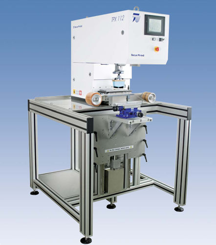 Tampondruckmaschine mit geschlossenem Farbgebersystem - TPX 112 - Teca-print - monochrom / für die Druckindustrie / elektromechanisch