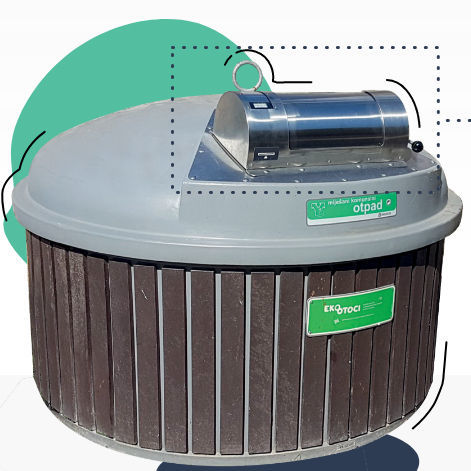 Metall-Müllbehälter - CCR  - Baron Srl - smart / für städtische Produkte / verriegelbar