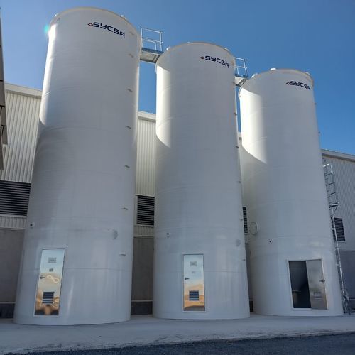 Geschweißter Silo - SYCSA - mit konischem Boden / mit flachem Boden / horizontal