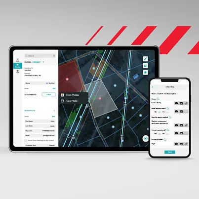 Mobile App / Management - Lumada FSM - Hitachi Energy - Lizenzmanagement / Inspektion / Sicherheit