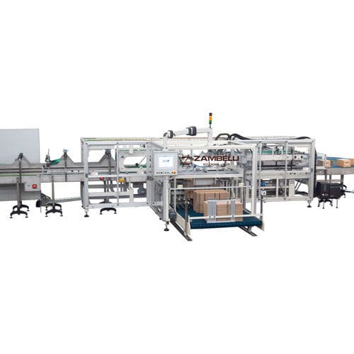 Kontinuierlicher Kartonpacker - WR - Zambelli S.r.l. - zur Rundumetikettierung / automatisch / PLC-gesteuert
