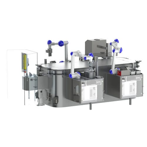 Roboterzelle mit kollaborativem Roboter - Goldfuss engineering GmbH - Verpackung / Zulauf / für die Pharmaindustrie