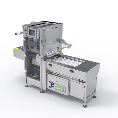 Automatische Versiegelmaschine - O²2500 - Mecapack - für die Lebensmittelindustrie / für Schalen