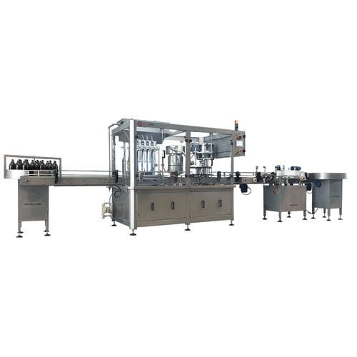 Automatische Abfüll- und Etikettiermaschine - FF1 - White Steel GmbH - für Flüssigkeiten / für die Lebensmittelindustrie / für Flaschen