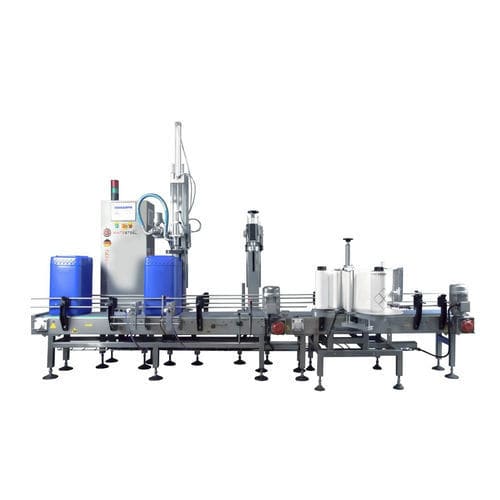 Automatische Abfüll- und Etikettiermaschine - PF15 - White Steel GmbH - für Kanister