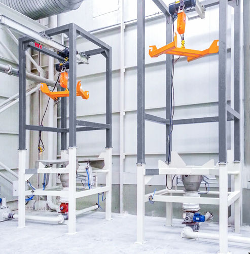 Big-Bag-Befüllstation / mit Hubvorrichtung - DÜZLEM METAL SANAYI VE TICARET LTD STI - automatisch / Schüttgut / halbautomatisch