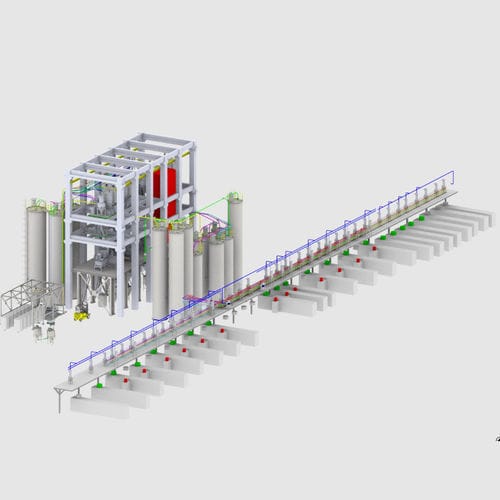 Automatisches Zuführsystem - DÜZLEM METAL SANAYI VE TICARET LTD STI - pneumatisch / für Produktionsanlagen / für Harz