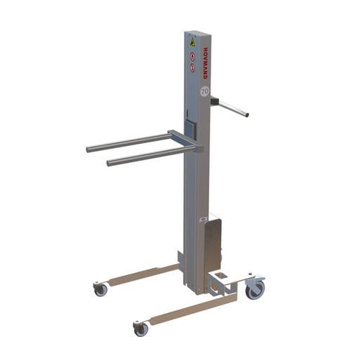 Gabel-Hebegerät - Impox 70L DD1-ix - HOVMAND - Edelstahl / für Aufroller / für Industrieanwendungen