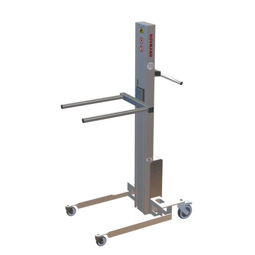 Gabel-Hebegerät - Impox 70L DD2-ix - HOVMAND - Edelstahl / mobil / für Aufroller