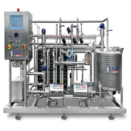Pasteurisierer mit Kühler / für Milch - E.T.A. S.r.l. - für Wärmetauscher / PLC-gesteuert