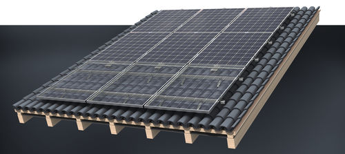 Solar-Montagesystem / Ziegeldach - XT35-VLOW series - AEROCOMPACT Europe GmbH - für Flachdach