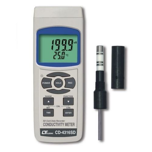 Tragbares Leitfähigkeitsmessgerät - CD-4316SD - Lutron - digital / mit Datenlogger