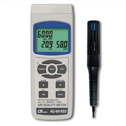 Luftqualitäts-Messgerät / CO2 - AQ-9918SD - Lutron - Temperatur / O2 / tragbar