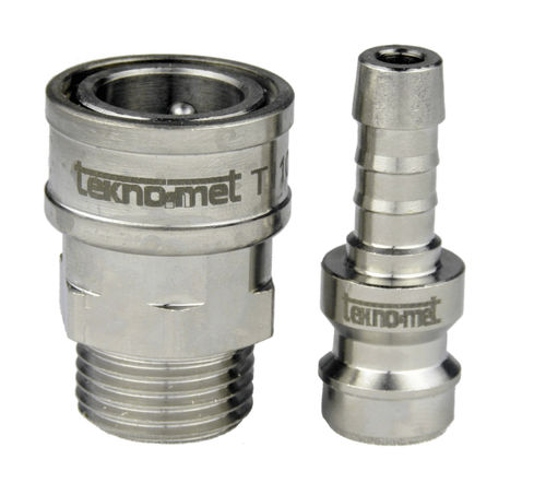 Hydraulikanschluss - T110 series - TEKNO-MET BAĞLANTI ELEMANLARI SAN. ve TİC. LTD. ŞTİ - Schnell / Edelstahl / vernickeltes Messing