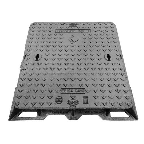 Fahrbahndeckel / duktiles Gusseisen - CHD MACHINED CLASS D400 - Fonderie Belli SPA - quadratisch