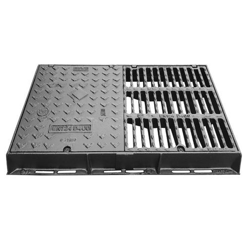 Fahrbahndeckel / duktiles Gusseisen - COMBY - CLASSE D400 - Fonderie Belli SPA - rechteckig