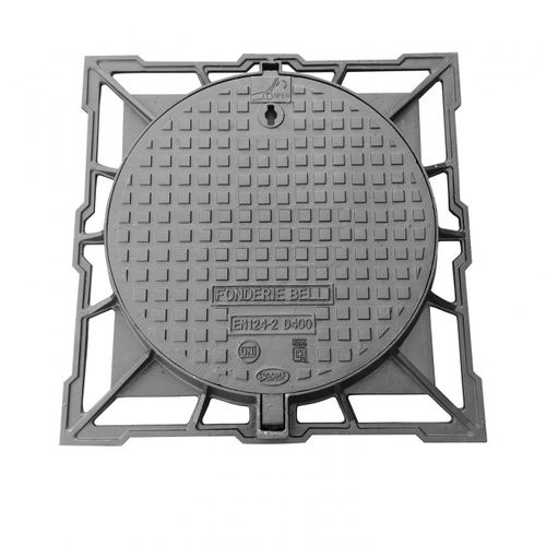 Fahrbahndeckel / duktiles Gusseisen - KING D400 76 - Fonderie Belli SPA - quadratisch / rund