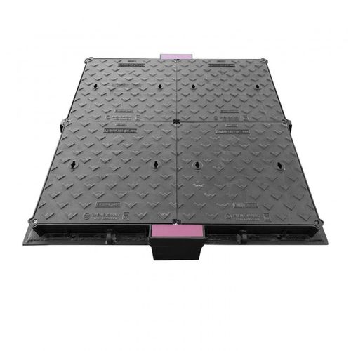 Fahrbahndeckel / duktiles Gusseisen - MODULARI D400- F900 - Fonderie Belli SPA - quadratisch