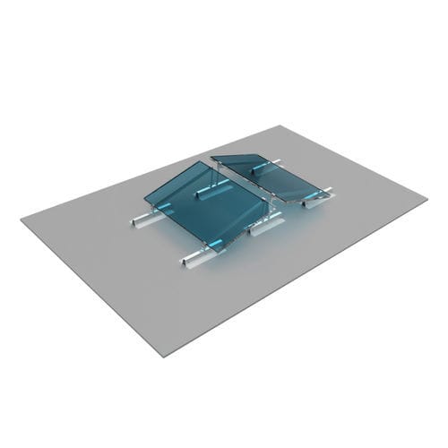Solar-Montagesystem für Flachdach - ROOF-SOLAR TILTED PVC - Dome Solar - für Montage im Hochformat / aus Aluminium / aus Edelstahl