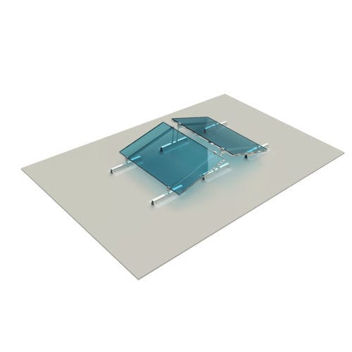 Solar-Montagesystem für Flachdach - ROOF-SOLAR TILTED TPO - Dome Solar - für Montage im Hochformat / aus Aluminium / aus Edelstahl