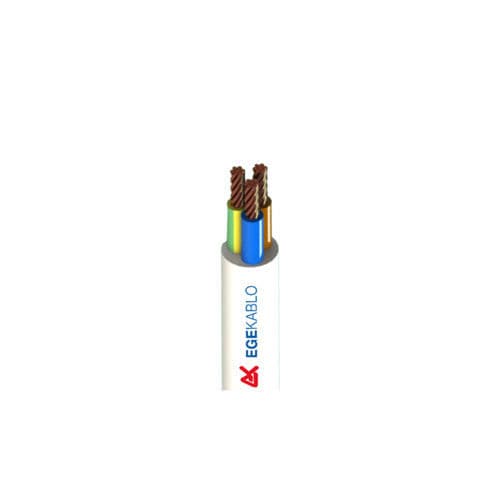 Datenkabel elektrisch - H05VV-F - Ege Kablo Endustri Malz. San. ve Tic. A.S. - mehrstrangig / Kupfer / weiß