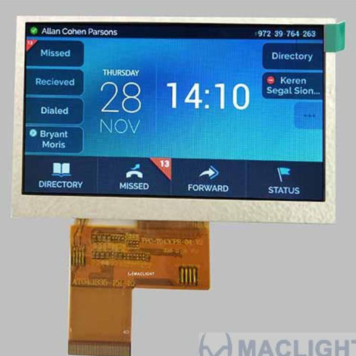 Displaymodul / TFT LCD - MLT043R40-7 - Maclight Display Co., Limited - Farb / 480 x 272 / 4,3"