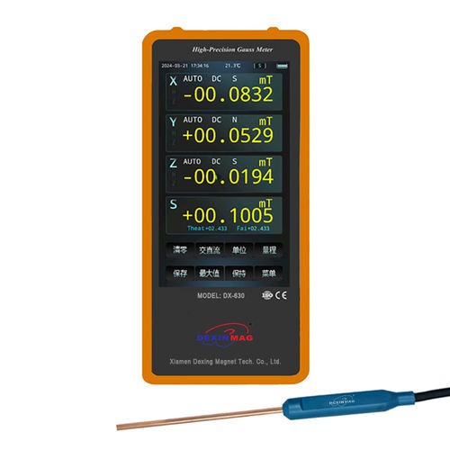 Digitaler Gaussmeter - DX-630 - Xiamen Dexing Magnet Tech. Co., Ltd. - Handgerät / tragbar / USB