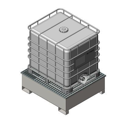 Mehrzweck-Auffangwanne - Eurial - für IBC-Container / für 3 Fässer / für Flüssigprodukte
