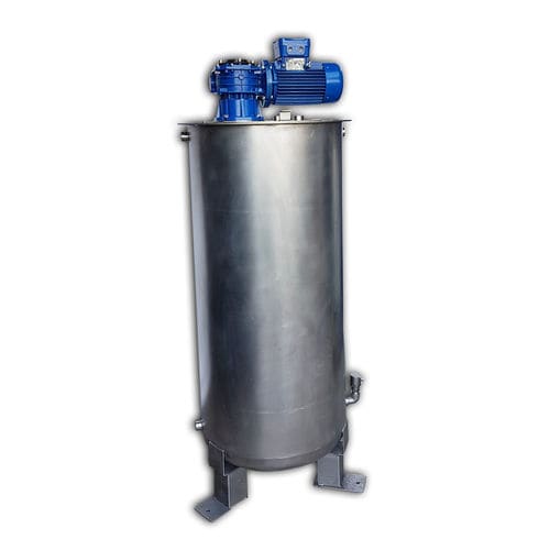 Tank mit Mixer - ASS-TK1403-ME - Airmation ECP srl - Stau / Edelstahl / zylinderförmig