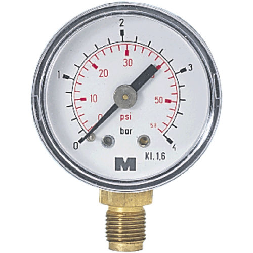 Manometer mit Zifferblatt-Anzeige - 221996  - Mader - Gewinde / G 1/8 / Messing