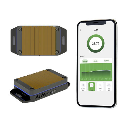 Innenraumluftqualitätsmonitor - AiM  - ESCOM ENHANCED SOLUTIONS WIRELESS & BATTERY-free s - CO2 / relative Luftfeuchtigkeit / Temperatur
