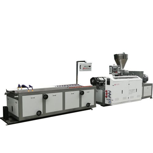 Extrusionsanlage / konische Doppelschnecken - YF series - Suzhou ACC Machine Co., Ltd. - doppelter Ausgang / Profil / für PVC