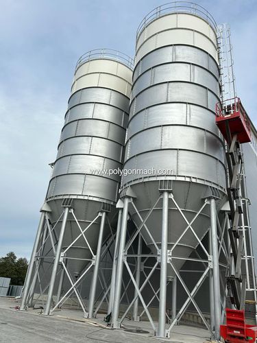 Verschraubter Silo - Polygonmach - für Zement / zum Füllen / für Gebäude