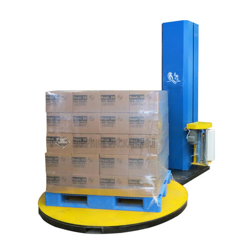 Stretchwickler mit Drehteller - TP1650F-L - Shandong Sapphire Packaging Machinery - vertikal / automatisch / für Chemikalien