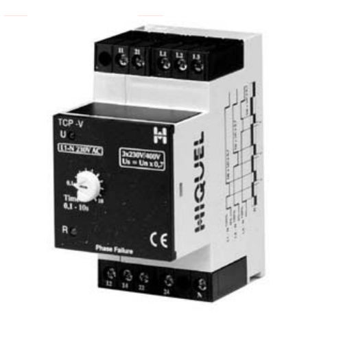 Überwachungsrelais für Phasenverlust - TCP-V series  - HIQUEL - 2NO/NF / dreiphasig / AC