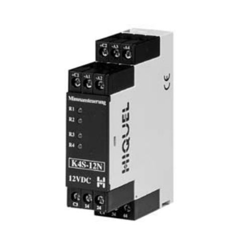 Elektromechanisches Relais / 24 VDC - K2W series  - HIQUEL - 12 VDC / 1NO/NF / für DIN-Schiene