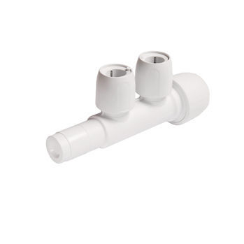 2-Wege-Verteilerblock - HX88/22W - Wavin - Kunststoff / hydraulisch / für Flüssigkeiten