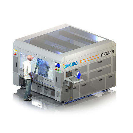 2-Strahl-Laser-Schneidemaschine - OKDL18 - Okkura Limited - für technische Gewebe / mit Wasserkühlung / vollständig geschlossen