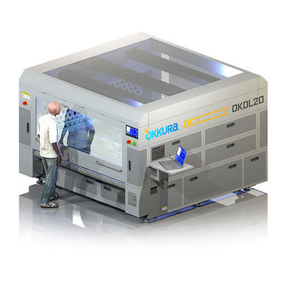 2-Strahl-Laser-Schneidemaschine - OKDL20 - Okkura Limited - für technische Gewebe / mit Wasserkühlung / vollständig geschlossen