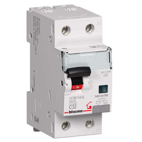 Thermisch-magnetischer Fehlerstromschutzschalter - GC8813A32 - BTICINO - einphasig / zweipolig / DIN-Schiene