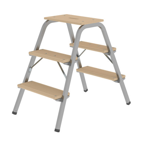Holz-Trittleiter - 03900 series - Munk Günzburger Steigtechnik - mit 3 Stufen / mit 2 Stufen / mit 4 Stufen