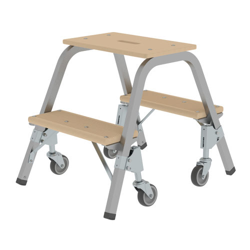 Holz-Trittleiter - Munk Günzburger Steigtechnik - mit 3 Stufen / mit 2 Stufen / mit 4 Stufen