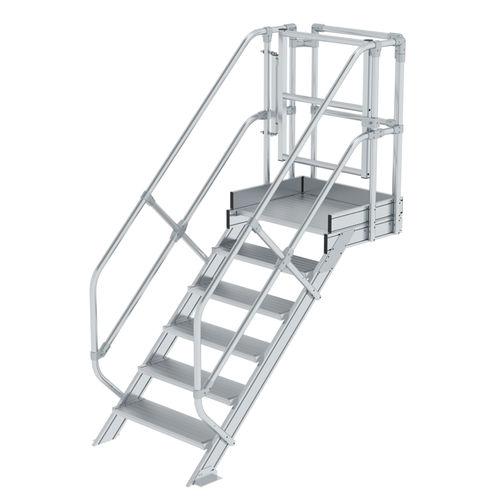 Treppe für Außenbereich - 6323 series - Munk Günzburger Steigtechnik - Stahl / mit Sicherheitsgeländer / REACH-konform